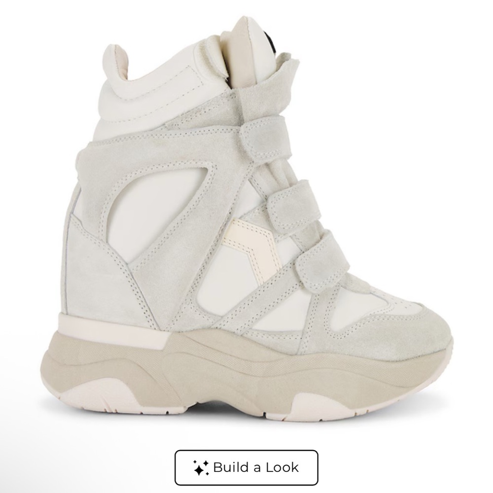 Isabel Marant Balskee Women's High-Top Sneakers in Cream and White